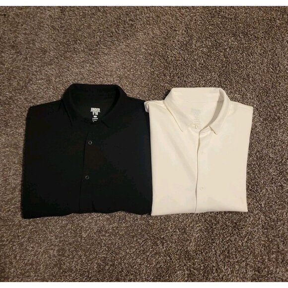 Under 510 Other - 2 Under 510 Polos Men L Black LS White SS Button Down